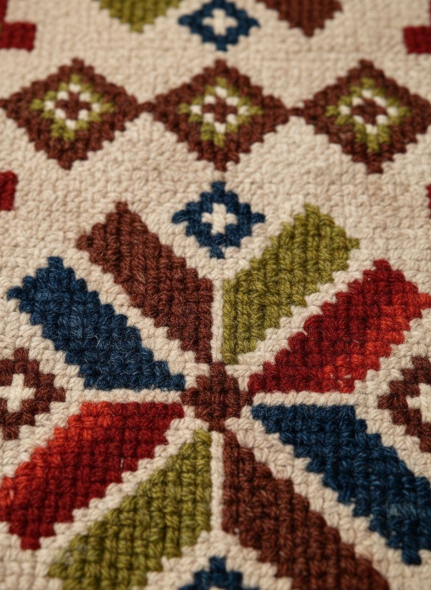 Vintage Scandinavian Folk Art Wall Textile – Handwoven Swedish Runner with Traditional Motifs, authentic vintage, timeless charm.