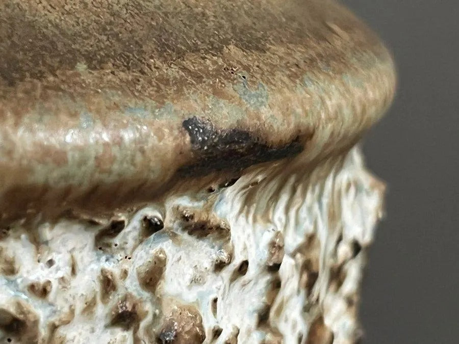 Brutalist Ceramic Table Lamp – Bruno Karlsson for EGO Stengods Atelje, Sweden 19 — vintage Scandinavian mid-century lamp, handmade in Sweden (view 9)