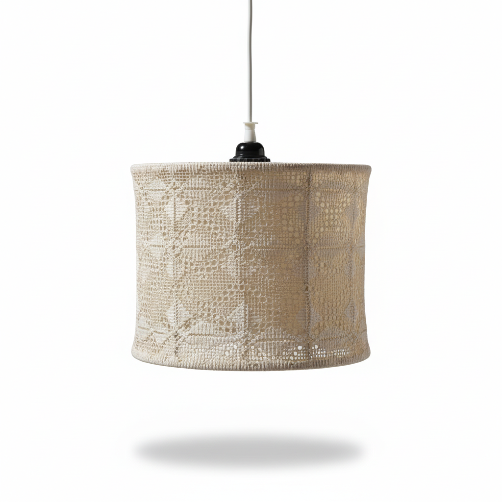 Vintage Crochet & Lace Lamps – Boho Scandinavian Lighting