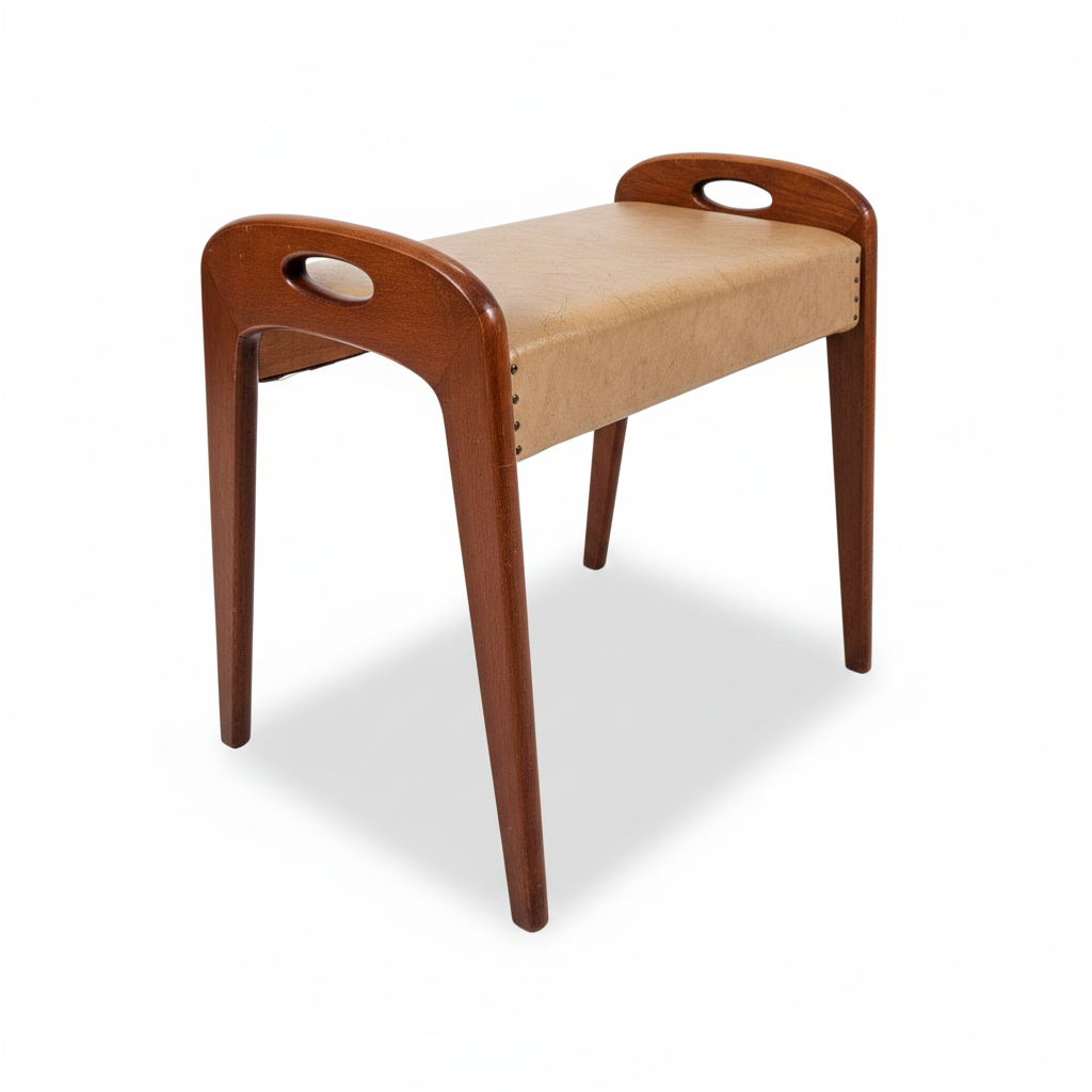 1960s Mid-Century Modern Swedish Vanity Stool 