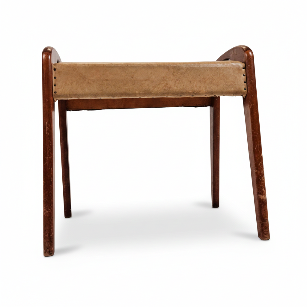 1960s Mid-Century Modern Swedish Vanity Stool 