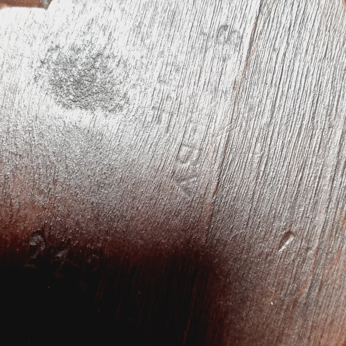 Steneby stamp on the back of carved wooden wall sconce