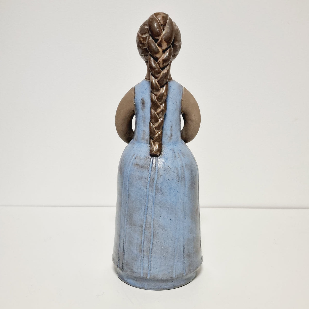Elbogen Keramik girl figurine with braided hair, vintage Swedish pottery, photo 6
