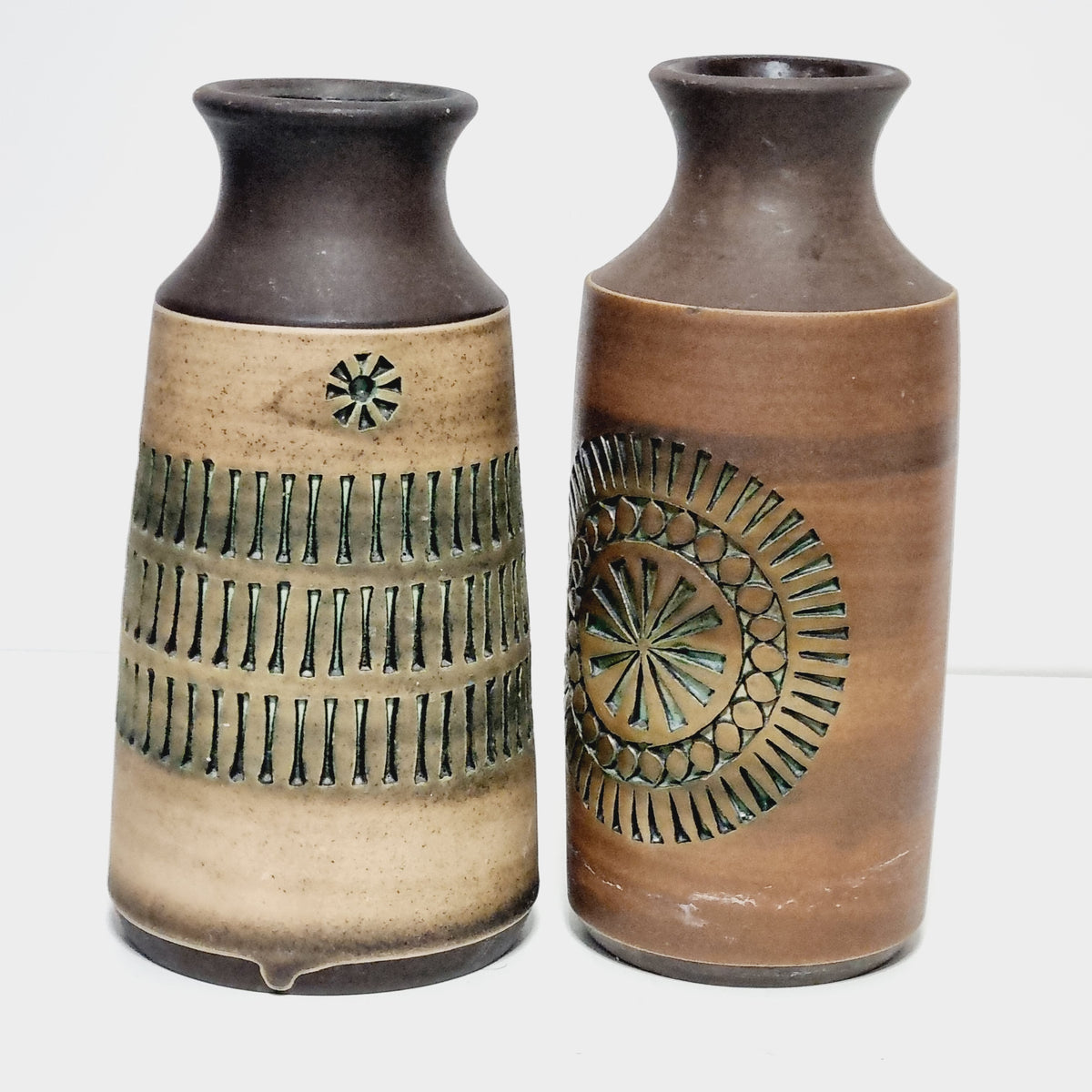 Tomas Anagrius vase pair, Swedish mid century stoneware, photo 3