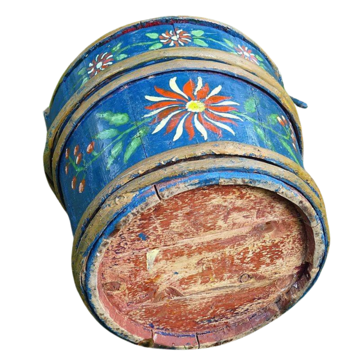 Antique Swedish Folk Art Painted Wooden Box – Hand-Painted Floral Storage Chest, Dated 1783, authentic vintage, timeless charm