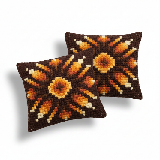 Scandinavian Folk Art Cushions Vintage Handwoven Swedish Textile Pillows featuring authentic vintage mid-century modern charm.