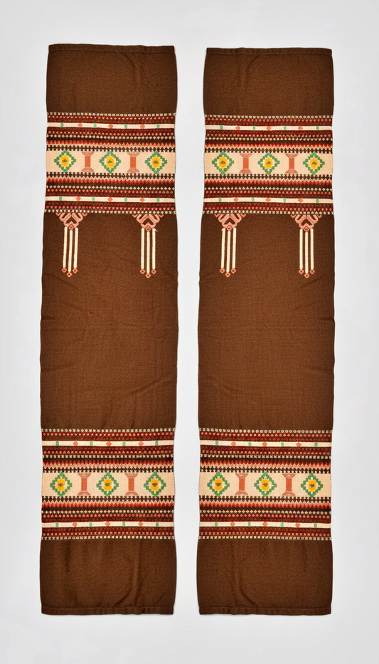 Antique Swedish Allmoge Handwoven Wool Textile Panels – Set of 3, Early 1800s, authentic vintage timeless charm.