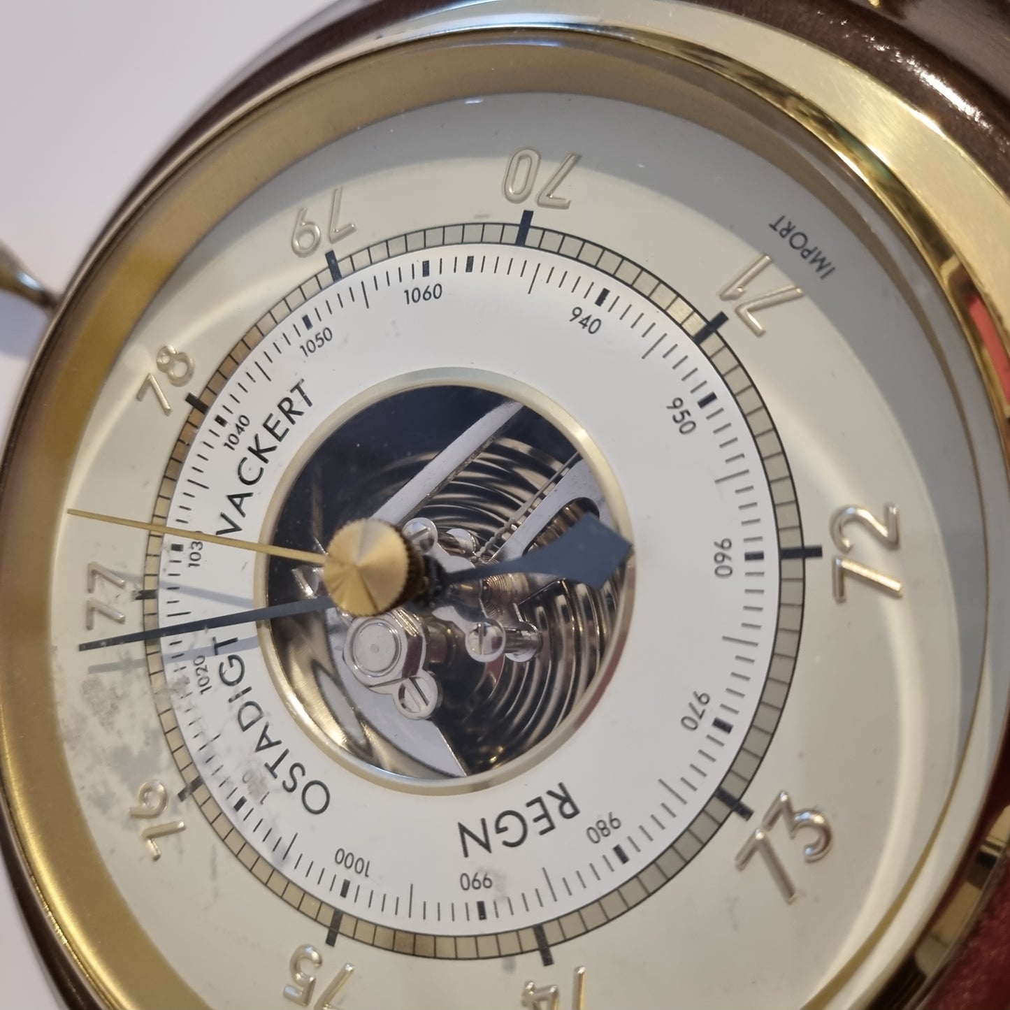 Vintage Nautical Wall Barometer – Mahogany & Brass Weather Instrument showcasing authentic vintage charm and timeless Scandinavian style.