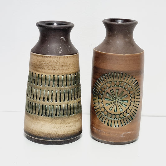 Tomas Anagrius vase pair, Swedish mid century stoneware, photo 1