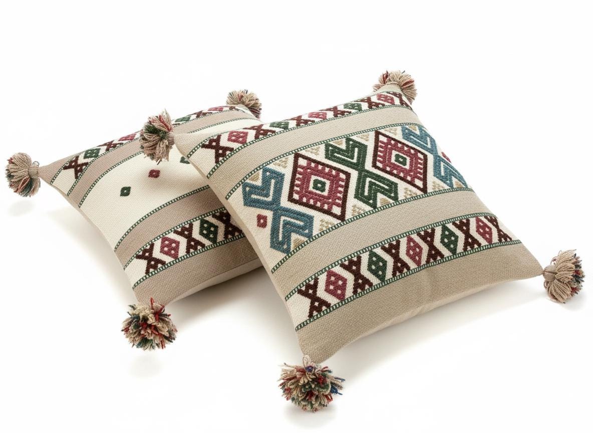 Scandinavian Table Runners & Cushion Covers, Folk Art Home Decor