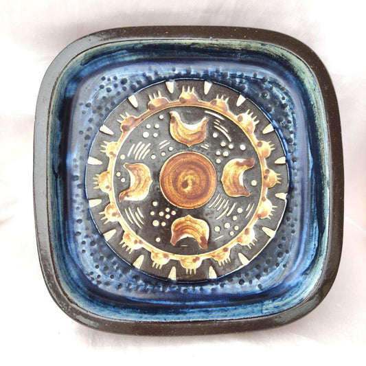 Olle Alberius Studio Ceramic Wall Plate, Uppsala-Ekeby, Swedish Mid-Century Modern Art Pottery