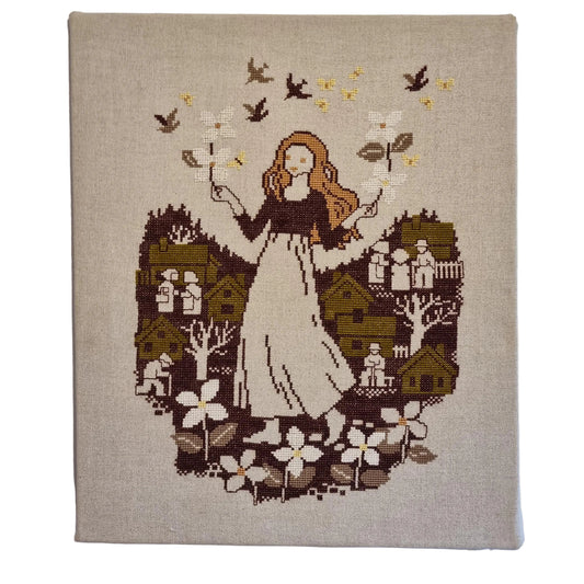 Swedish Embroidery Wall Art | Scandinavian Folk Textile | Hand Embroidered Cottagecore Decor