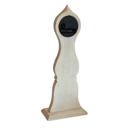 Miniature Mora Clock with Pansy Flowers, Hand Painted Swedish Folk Art Mantel Clock,  Gustavian Style Decor