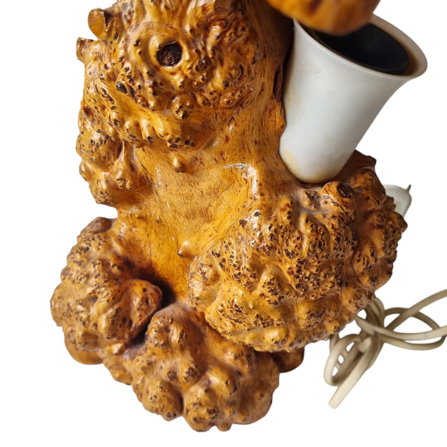 One of a Kind Burl Wood Mushroom Lamp, Organic Modern Root Sculpture, Hand Carved Artisan Table Lamp, Rustic Luxury Statement Lighting