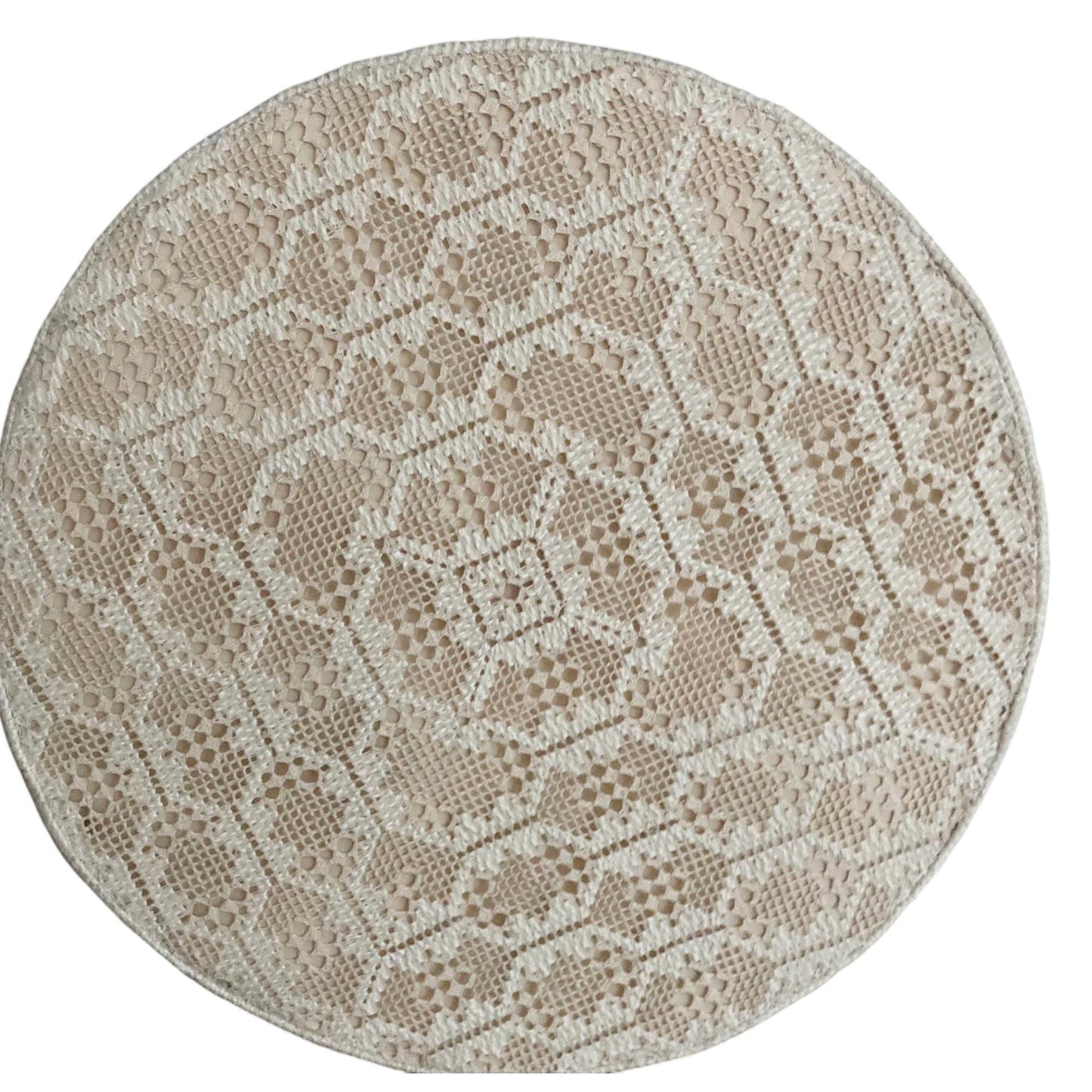 Scandinavian Crochet Pendant Light, Vintage Swedish Ceiling Lamp, Traditional "Näversöm" Handmade Textile Lace Shade