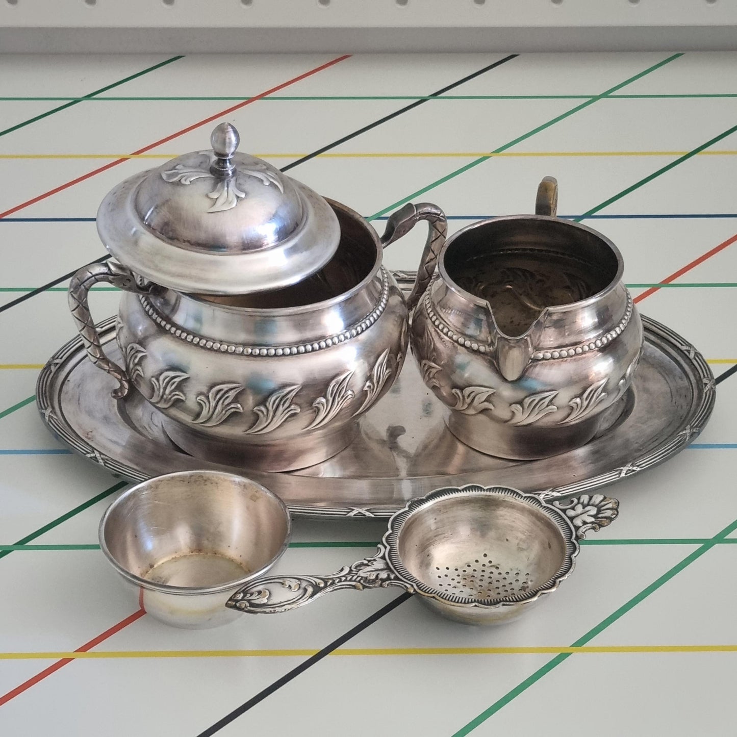 Vintage Gustaf Eriksson Eskilstuna Silver Plated Tea Set | Sweden, c. 1950s
