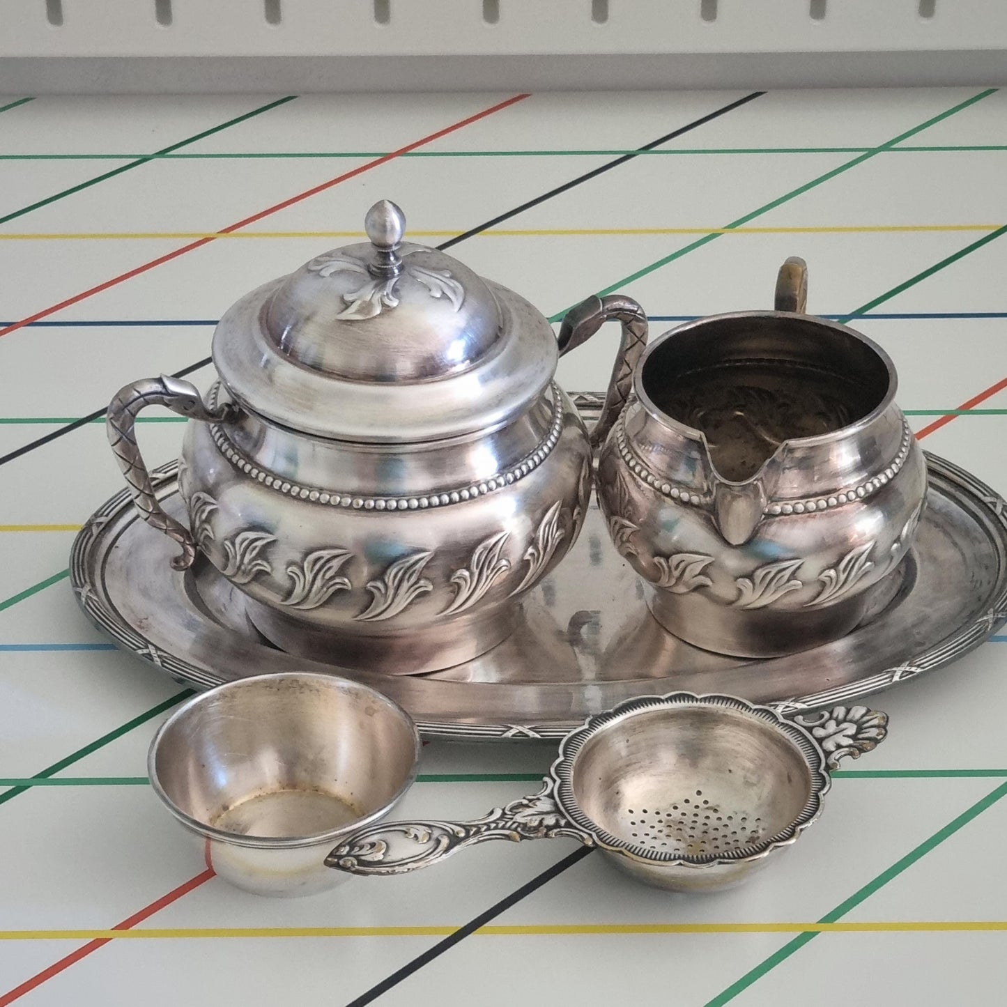 Vintage Gustaf Eriksson Eskilstuna Silver Plated Tea Set | Sweden, c. 1950s