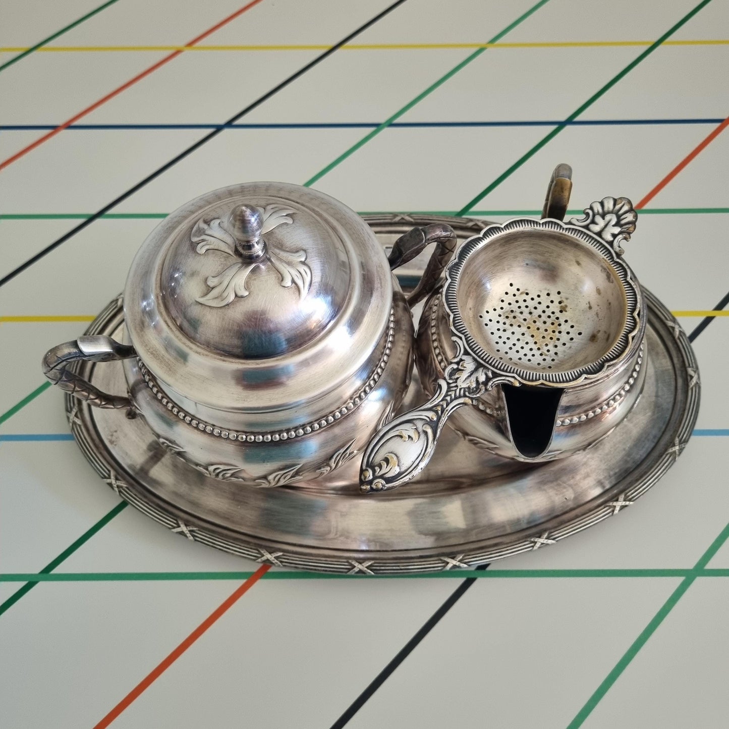 Vintage Gustaf Eriksson Eskilstuna Silver Plated Tea Set | Sweden, c. 1950s