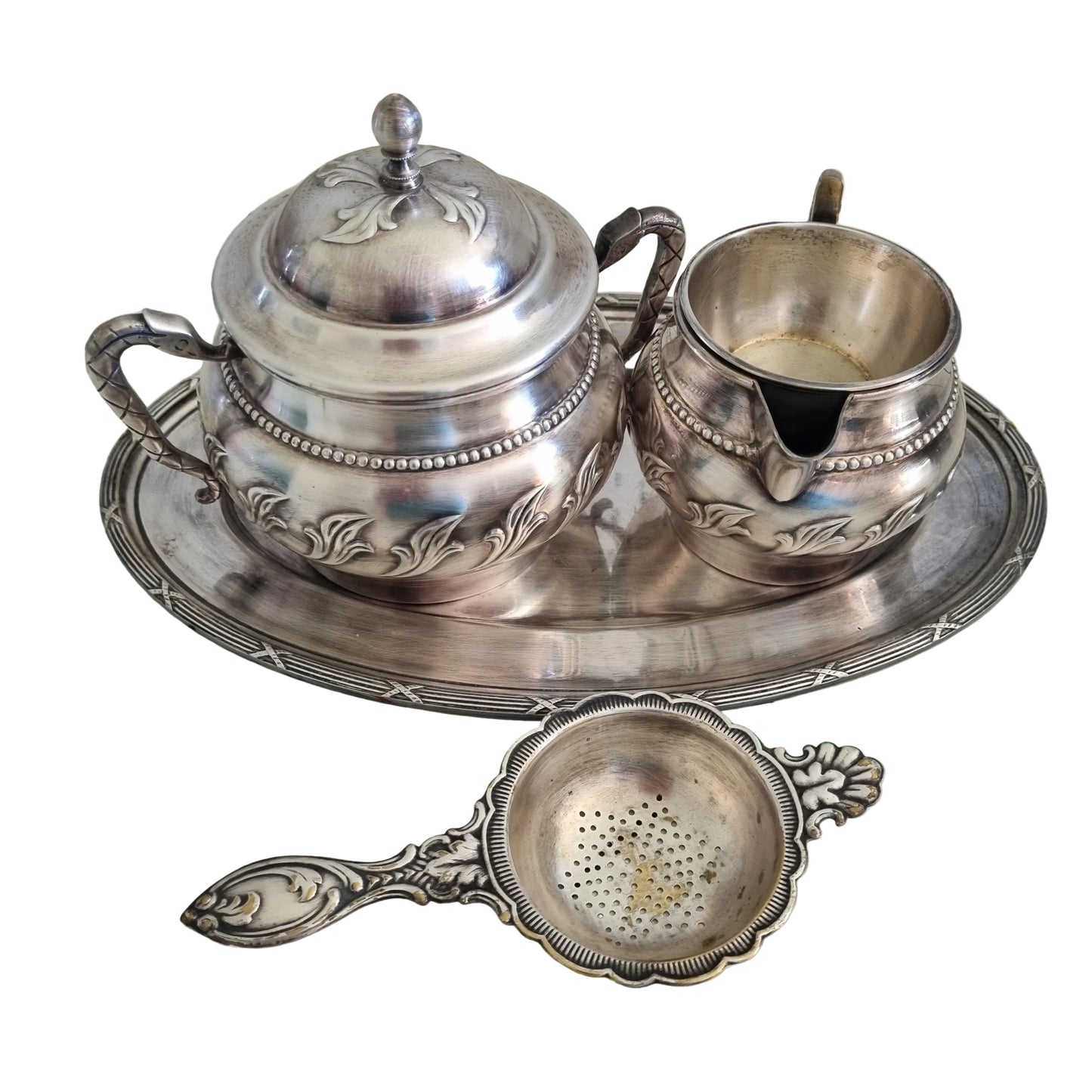Vintage Gustaf Eriksson Eskilstuna Silver Plated Tea Set | Sweden, c. 1950s