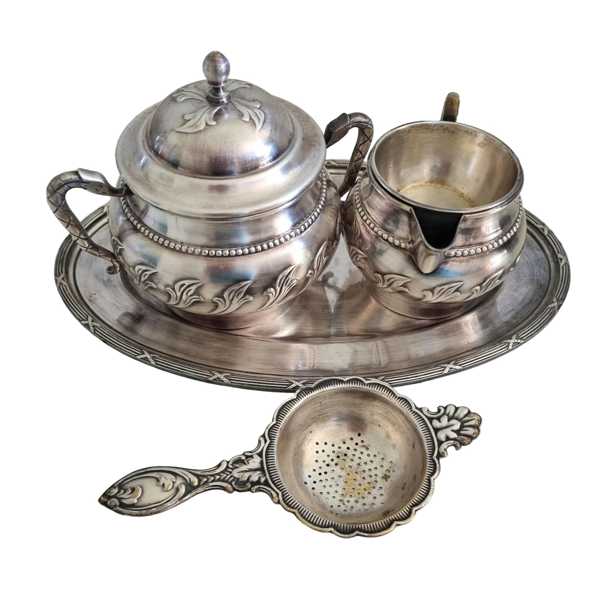 Vintage Gustaf Eriksson Eskilstuna Silver Plated Tea Set | Sweden, c. 1950s