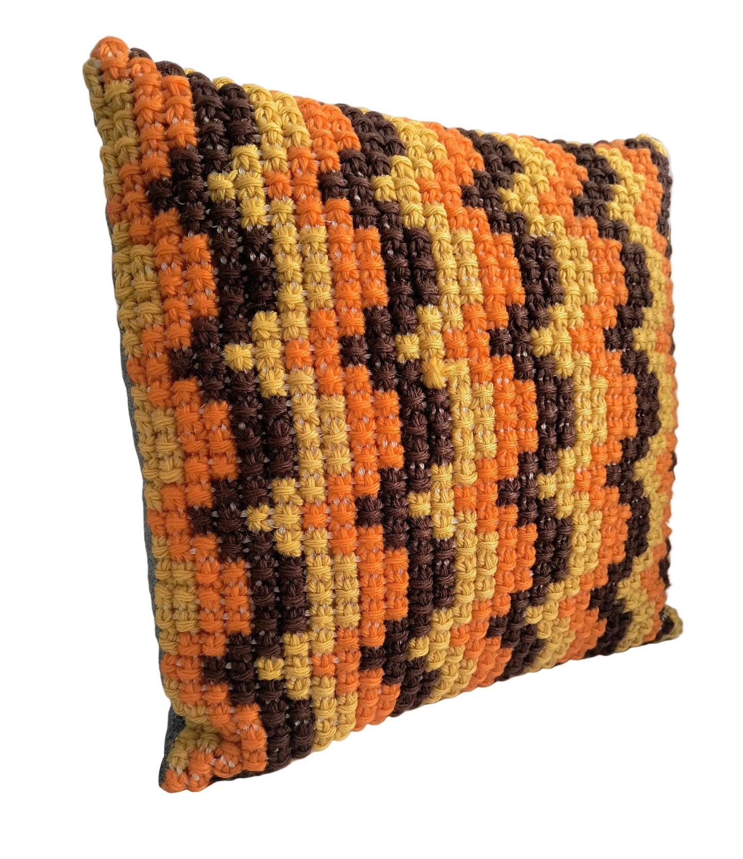 Vintage Nordic Wool Tapestry Pillow, Handwoven Scandinavian Cushion Cover, Retro Ethnic Woolen Pillowcase