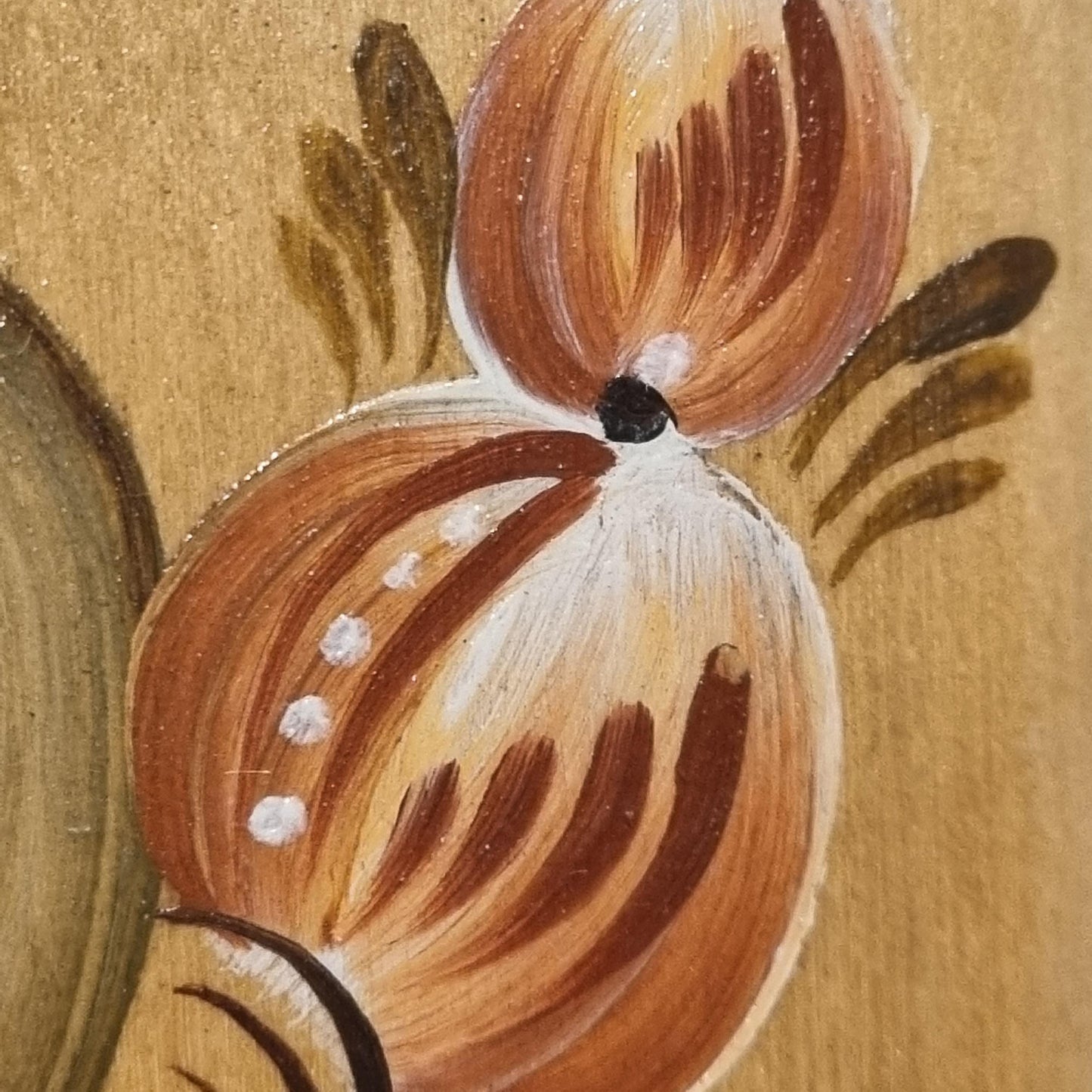 Swedish Kurbits Wall Clock – Original Hand-Painted Folk Art, Signed