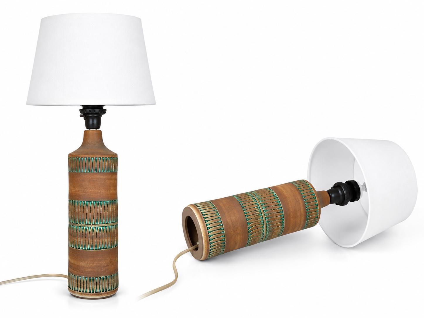 Tomas Anagrius Ceramic Table Lamp Alingsås Keramik Sweden Mid Century 1960s Signed Pottery