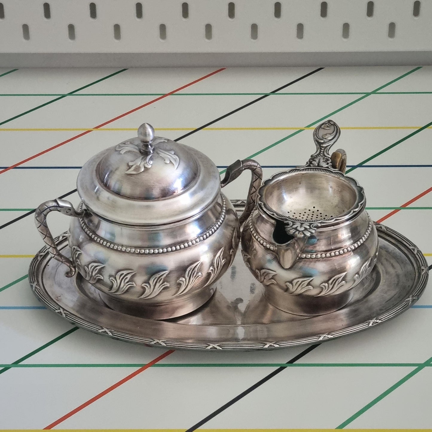 Vintage Gustaf Eriksson Eskilstuna Silver Plated Tea Set | Sweden, c. 1950s