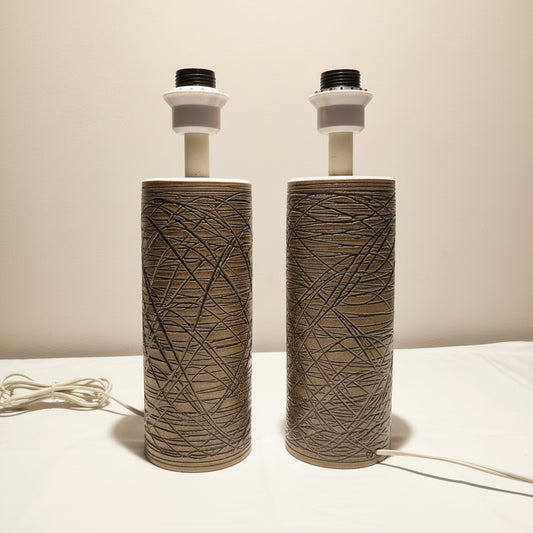 Pair of Stoneware Table Lamps by Aage Rasmus for Selsbo – Swedish Mid-Century Design, timeless charm, authentic vintage