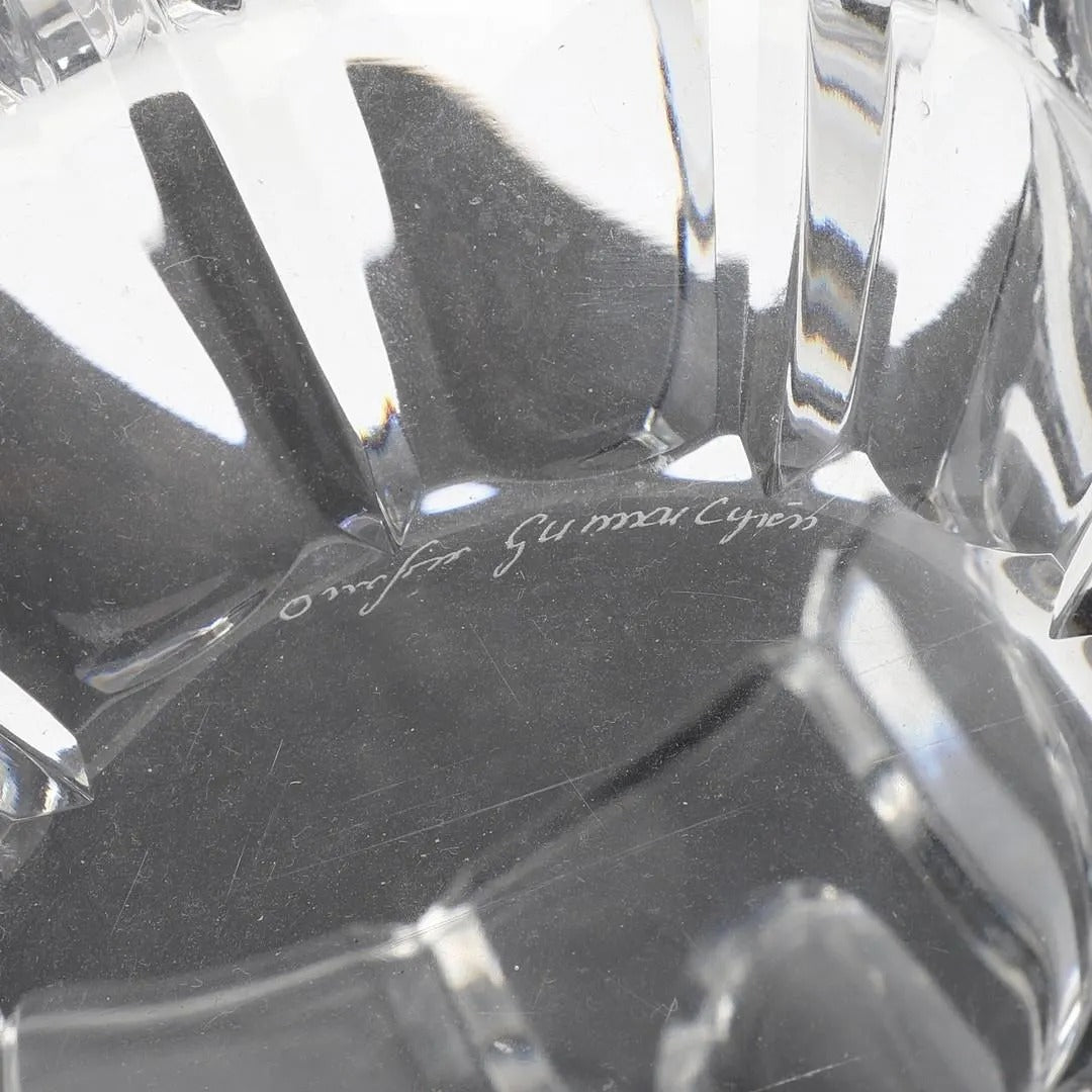 Signed Gunnar Cyrén Orrefors Crystal Bowl: ASEA 100 Year Limited Edition Art Gla — vintage Swedish glass, Scandinavian design (view 3)