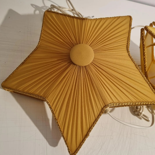 Vintage Scandinavian Holiday Decor ,Golden Star Christmas Lamps – 1950s -Extra rare authentic vintage mid-century modern timeless charm star lamp